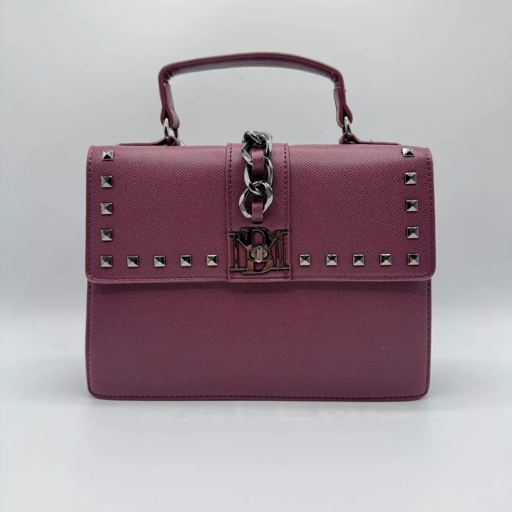 NEW! Badgley Mischka Crossbody Handbag Big Chain & Studs